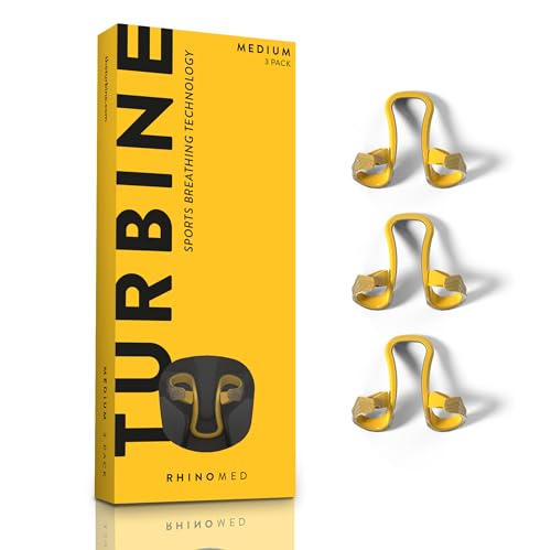 Rhinomed Turbine Nasal Dilator for Athletic Breathing - Medium 3pk - Adult Stocking Stuffers - Improves Airflow During Exercise - Nasal Dilators for Exercise - Internal Nasal Dilator - Lightweight