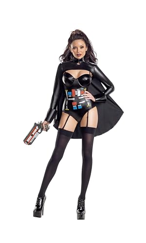 Party King Women's Ruthless Galactic Empress Sexy Costume Set, Black, Small