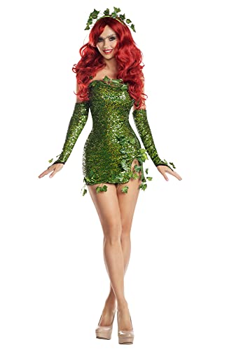 Party King womens Poisonous Villain With Gloves and Headpiece Adult Sized Costumes, Green, Large US