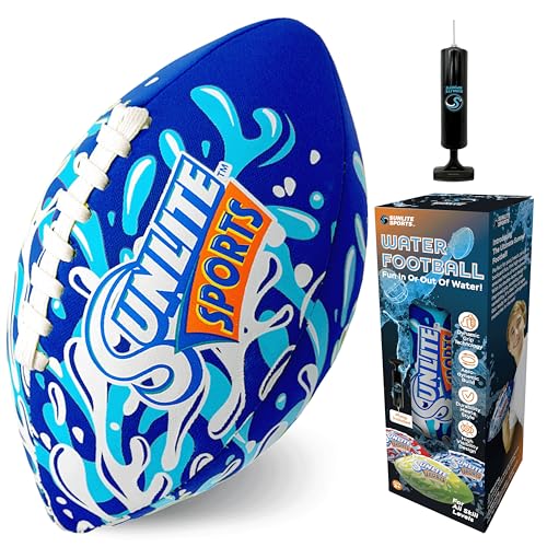 Sunlite Sports Waterproof Football, Outdoor Play, For Pool Beach Lake Park Water Toy, For Kids Children Teens Adults, Family Fun