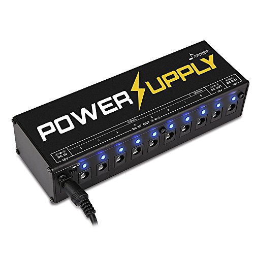 Donner DP-1 Guitar Power Supply 10 Isolated DC Output for 9V/12V/18V Effect Pedal