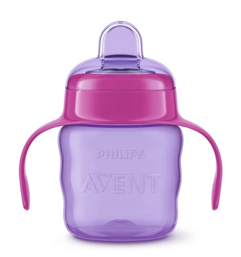 Copo de transição Philips Avent com bico de silicone rosa 6m+