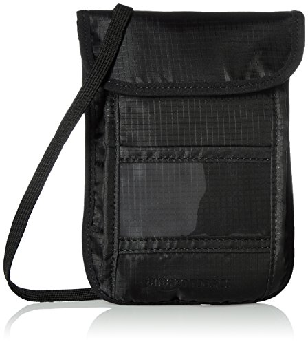 Amazonbasics Rfid Travel Neck Stash Wallet, Black (841710101928)
