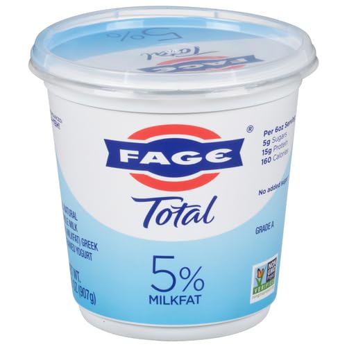 FAGE Total Greek Yogurt, 5% Whole Milk, Plain, 32 oz