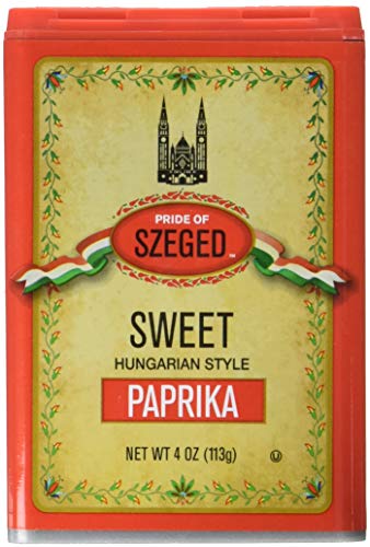 Pride of Szeged Sweet Paprika Powder, Seasoning, Spice, Deep Red, 4 oz. Tin, 1-Count