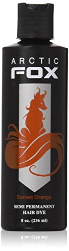 ARCTIC FOX Vegan and Cruelty-Free Semi-Permanent Hair Color Dye (8 Fl Oz, SUNSET ORANGE)