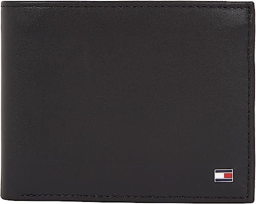 (-48%) Tommy Hilfiger Herren Geldbeutel Eton Trifold mit Münzfach, Schwarz (Black), Einheitsgröße