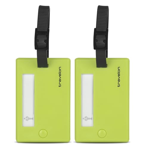 Travelon Set of 2 Tags3 Pack Luxury Floral Luggage Tags, Durable PU Leather Suitcase Tags with Stainless Steel Cable St