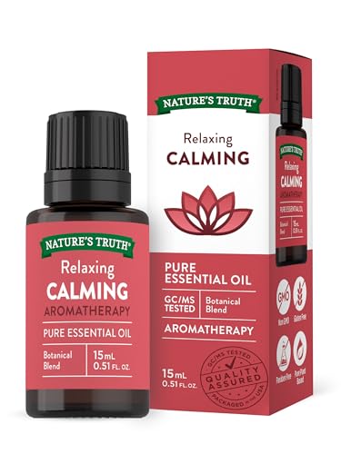 Nature's Truth Calming Pure Essential Oil | 15 mL | for Diffusers and Aromatherapy | Plant Based, Non-GMO & Gluten Free