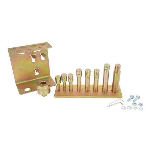 OEMTOOLS 24813 Shop Press Pin Set, 2-20 Ton Capacity Hydraulic Automotive Press Accessories Include 8 Pins, Ram Adapter, And Mounting Bracket, Corrosion Resistant Finish