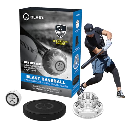 Blast Baseball Swing Analyzer - Improve Your Swing at Every Level - Real-time Feedback, Swing Metrics, Video Capture Highlights, Track Performance (GEN3 Sensor)