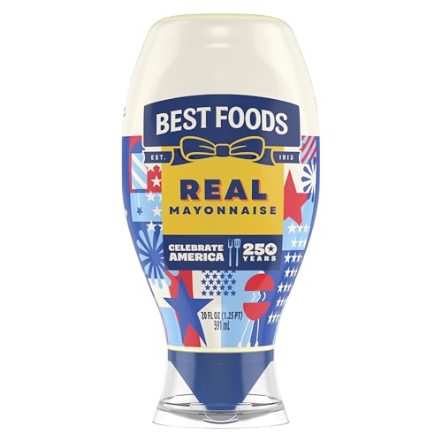 Best Foods Real Mayonnaise Squeeze Bottle For A Creamy Sandwich Spread or Condiment Gluten Free, Made With 100% Cage-Free Eggs 20 oz