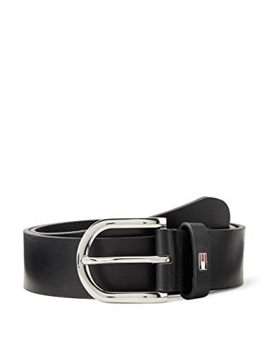 (-48%) Tommy Hilfiger Damen Gürtel New Danny Belt Ledergürtel, Schwarz (Masters Black), 90 cm