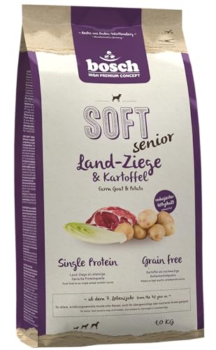 (-26%) bosch HPC SOFT Senior Ziege & Kartoffel | halbfeuchtes Hundefutter für ältere | ernährungssensible Hunde aller Rassen | Single Protein | grain-free | 1 x 12.5 kg