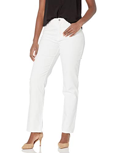 Gloria Vanderbilt womens Amanda Classic High Rise Tapered Jeans, Vintage White, 12 Regular