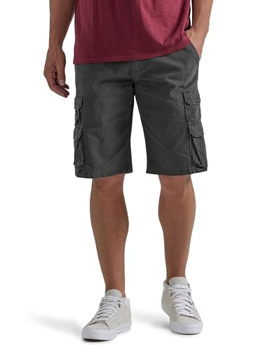 Wrangler Authentics Men's Premium Twill Cargo Short, Anthracite Twill, 36
