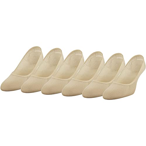 Peds Women's Lightweight Low Cut No Show Socks, Multipairs, Nude (6-Pairs), Shoe Size: 8-12