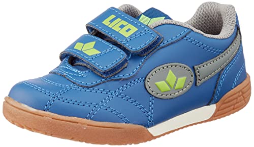 (-34%) Lico Unisex Kinder Bernie V Hallenschuhe, Marine Grau Lemon, 26 EU