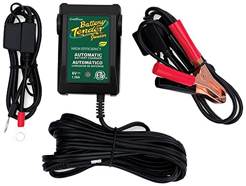 Battery Tender Carregador e mantenedor de bateria Junior 6V, 1,25 AMP: Carregador de bateria automotivo de 6V totalmente automático para carros, motocicletas, quadriciclos e mais - Carregadores de