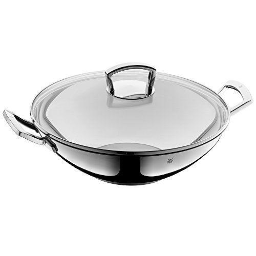 (-50%) WMF Wokpfanne Induktion mit Deckel 36 cm, Wokpfanne Induktion, für alle Herdarten geeignet, Ideal für scharfes Anbraten bei hohen Temperaturen, spülmaschinengeeignet, Cromargan Edelstahl
