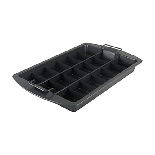 Chicago Metallic Professional Slice Solutions Brownie Pan, 9-Inch-by-13-Inch - , Dark Gray