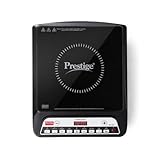 Prestige PIC 20 1600 Watts Induction Cooktop 4KV Surge Protection 8 Preset Indian Menu Options Timer Soft Touch Button Easy to Clean Portable Black 1Y Warranty BIS