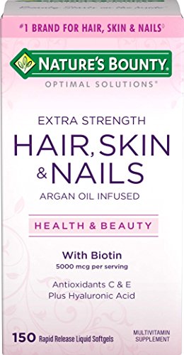 Nature's Bounty Optimal Solutions Hair Skin & Nails Extra Strength Softgels, 150 Count