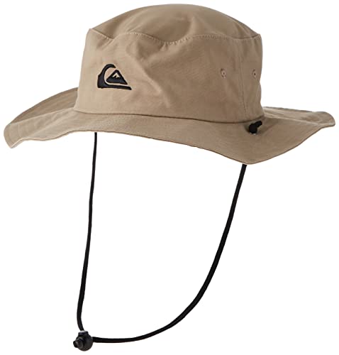Quiksilver Men's Bushmaster Sun Protection Floppy Visor Bucket Hat, Khaki, Large-X-Large US