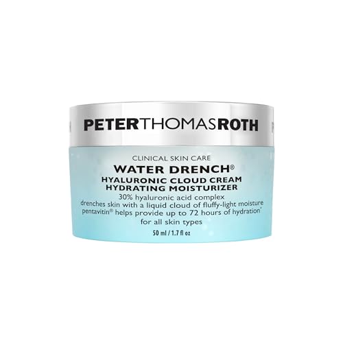 Peter Thomas Roth | Water Drench Hyaluronic Cloud Cream Hydrating Moisturizer, Refillable Jar, Hydrating Moisturizer for Face, Up to 72 Hours of Hydration for Youthful-Looking Skin, Fragrance Free