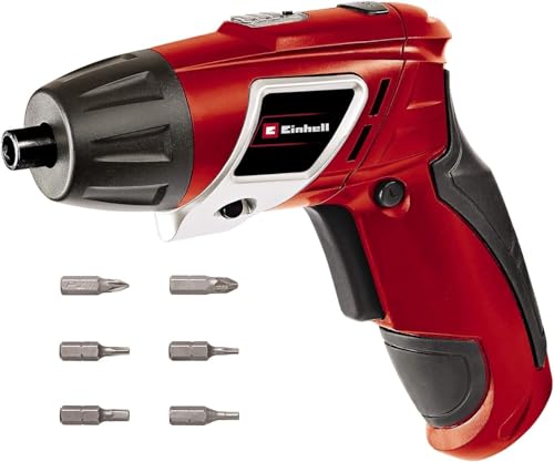 (-33%) Einhell Akkuschrauber TC-SD 3,6 Li (3,6V, 1300 mAh, 3 Nm Drehmoment, Drehgelenk im Handgriff, LED-Licht, Softgriff, Ladekontrollleuchte, inkl. 6 Bits)