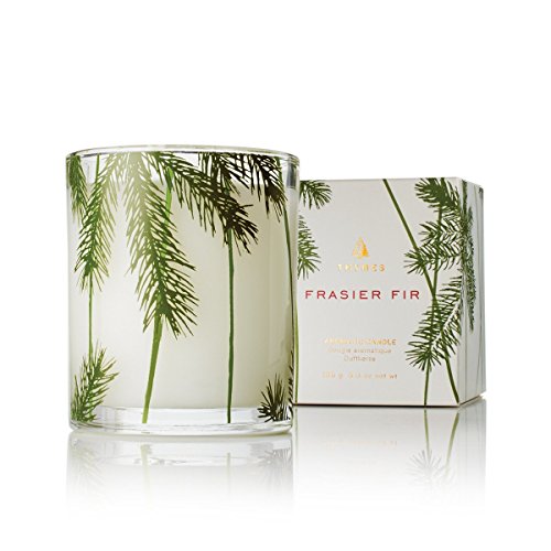 Thymes Frasier Fir Pine Needle Candle – Holiday Candles for Home Scented with Notes of Crisp Siberian Fir, Cedarwood & Sandalwood – Christmas Decor – Christmas Gifts for Women & Men (6.5 oz)