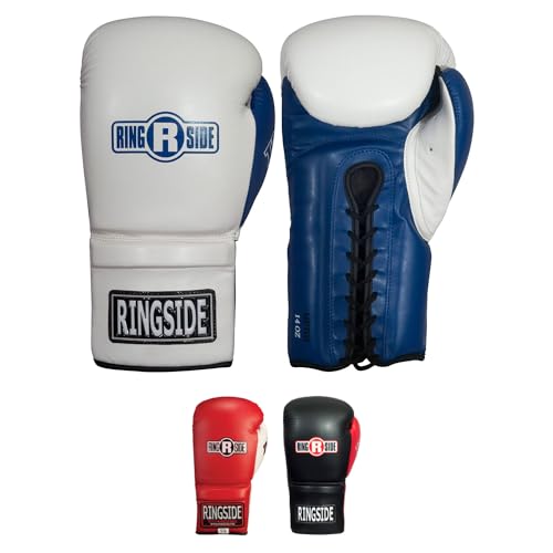 Ringside Lace IMF Tech Boxing Training Sparring Gloves White ,16 OZ