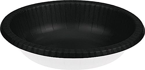 Creative Converting 173260 Black Paper Bowls, 20 oz, 20 Pcs