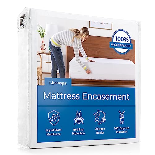 LINENSPA Zippered Mattress Encasement Waterproof