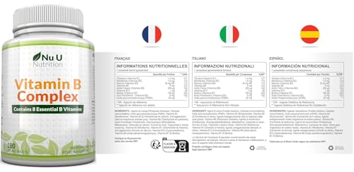 Vitamina B Complex - 180 Comprimidos Veganos (6 Meses)
