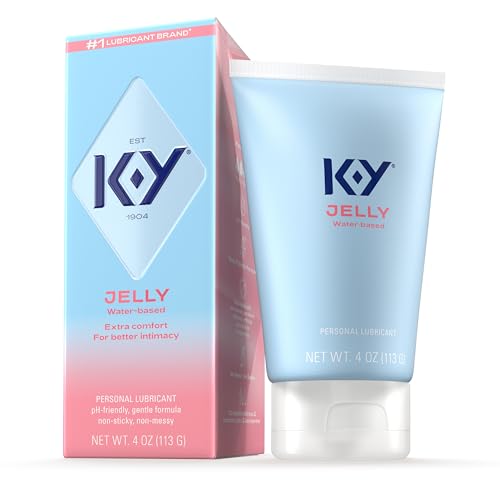 K-Y Jelly Personal Lubricant, Body-Friendly Water-Based Formula, Safe for Anal Sex, Safe to Use with Latex Condoms. Glide into a Wetter, Better Experience Every Day. for Men, Women, Couples, 4 FL OZ