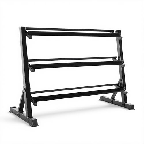 CAP Barbell 3 Tier Dumbbell Rack, 51", Black (RK-14A)