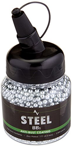 Air Venturi Steel BBS, 177 Cal, 5.1 Grains, Zinc-Plated, 2,500ct,Chrome