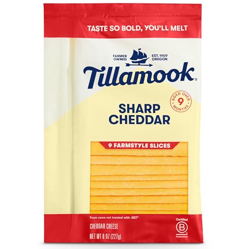 Sliced Sharp Cheddar Cheese 8 Oz