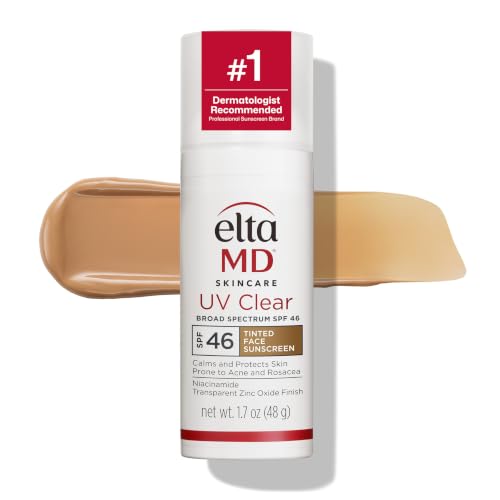 EltaMD UV Clear Tinted Face Sunscreen with Zinc Oxide, SPF 46, 1.7 oz