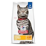 Hill's Science Diet Adult Urinary & Hairball Control Dry Cat Food, Chicken, 7 lb. Bag