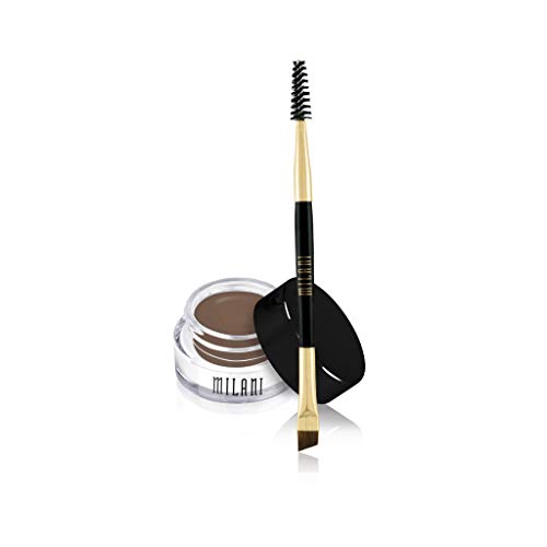 Milani Stay Put Brow Color - Dark Brown (0.09 Ounce) Vegan, Cruelty-Free Eyebrow Color that Fills and Shapes Brows…