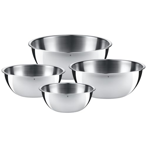 (-50%) WMF Gourmet Schüsselset 4-teilig, Edelstahl Schüsseln für die Küche 0,75l - 2,75l, Rührschüssel Edelstahl, Salatschüssel, Servierschüssel, Cromargan, stapelbar