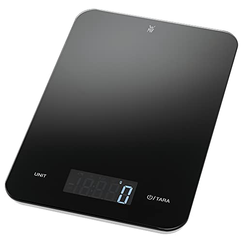 (-36%) WMF Digitale Küchenwaage schwarz 23 x 15 x 2 cm, Backwaage, Haushaltswaage, Küchenwaage digital, Sicherheitsglas, grammgenau, Tara-Funktion, 5kg Maximalgewicht, schwarz