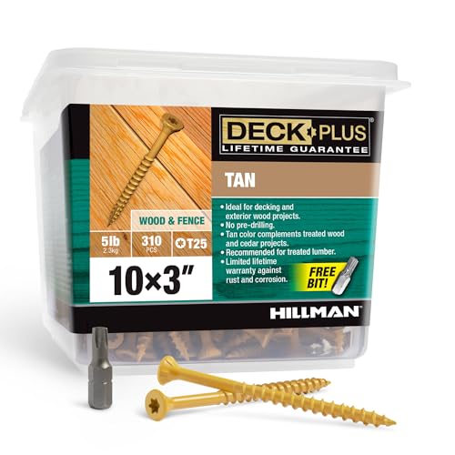 HILLMAN FASTENERS 48419 5 LB 3x10 Tan Deck Screw
