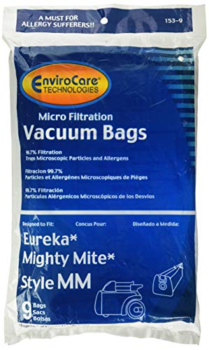 EnviroCare Replacement Micro Filtration Vacuum Bags made to fit Eureka Style MM Eureka Mighty Mite 3670 and 3680 Series Canisters 9 Bags