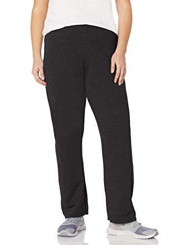 Just My Size Women's Plus Size Eco Smart Sweatpants, Ebony, 3XL