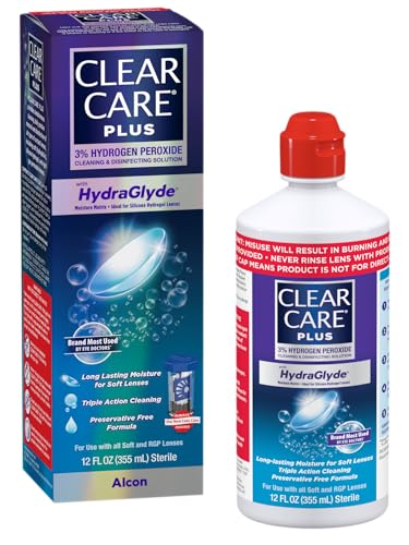 Clear Care Plus Cleaning and Disinfecting Solution with Lens Case, Clear, 12 Fl Oz
