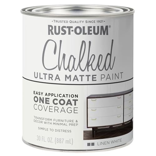 Rust-Oleum 285140 Chalked Ultra Matte Paint Linen White 30oz