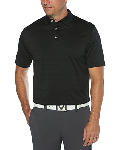Callaway Men's Short Sleeve Opti-Dri Performance Golf Polo Shirt, Stretch, Moisture-Wicking (Available in Big & Tall), Black, X-Large